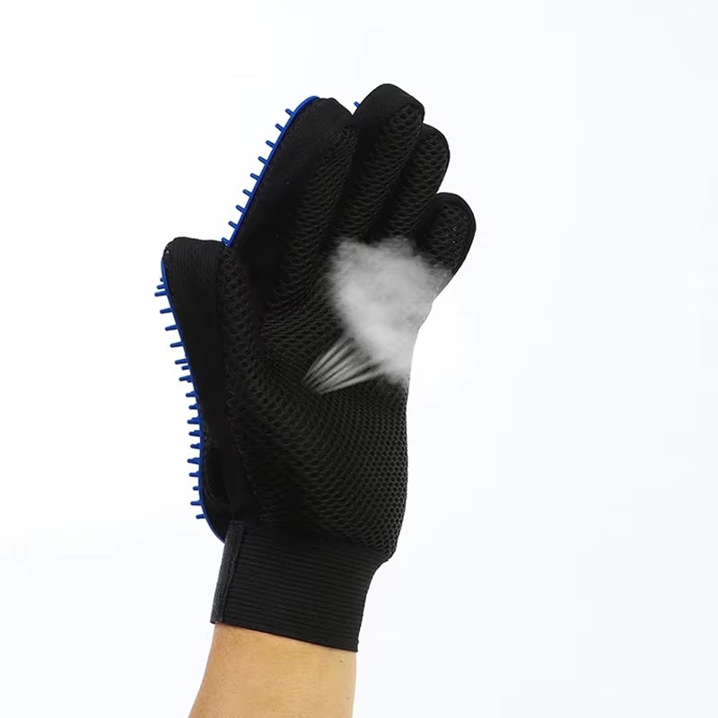 Silicone Pet Grooming Gloves – Gentle Massage & Shedding Control