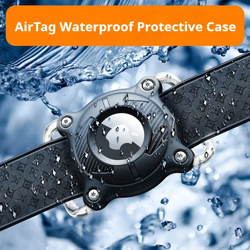 Waterproof Airtag Dog Collar Holder – Ultralight, Fully Sealed Metal Case, Removable for Apple AirTag (Excludes AirTag)