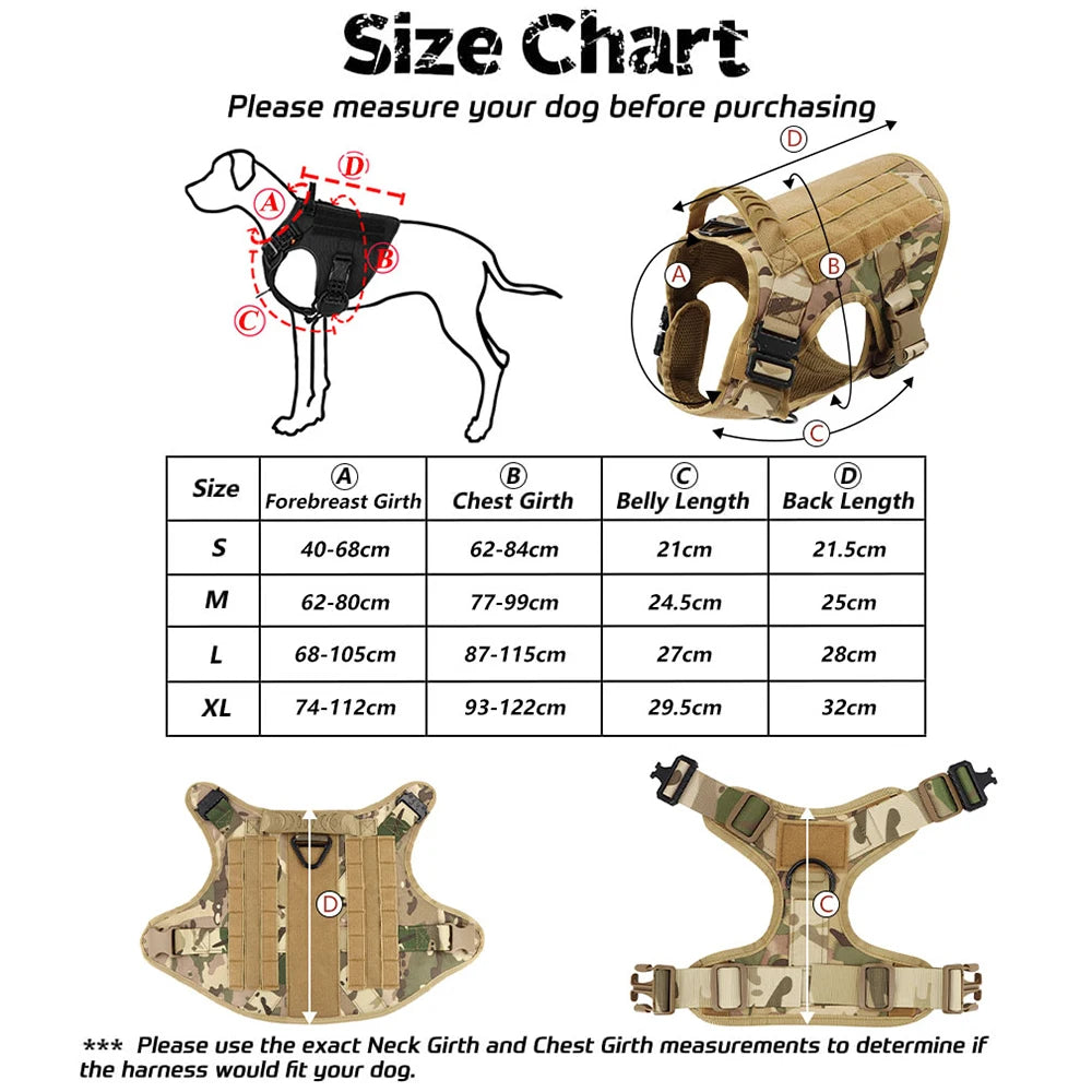 Tactical Dog Harness Set