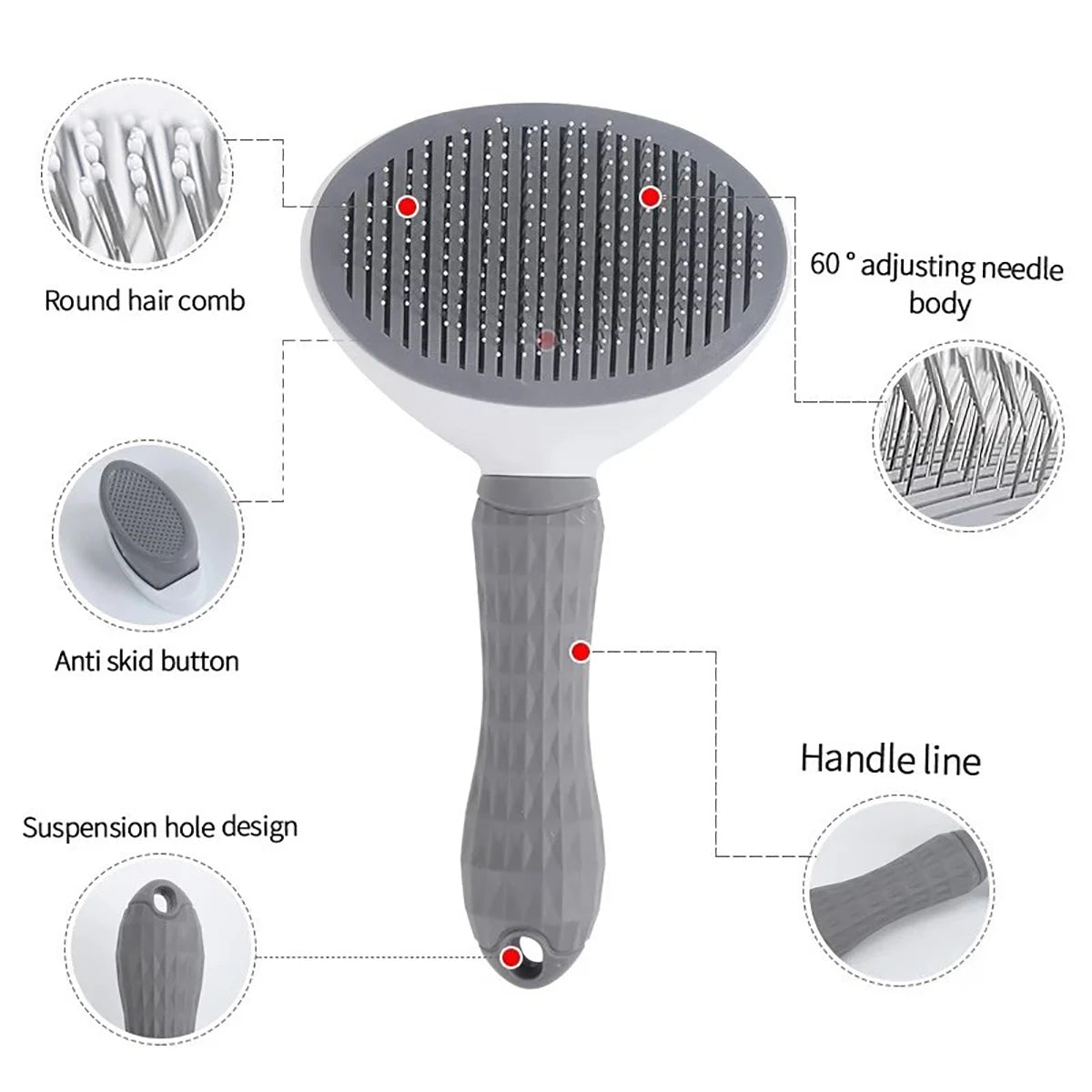 Stainless Steel Bristle Pet Hair Brush