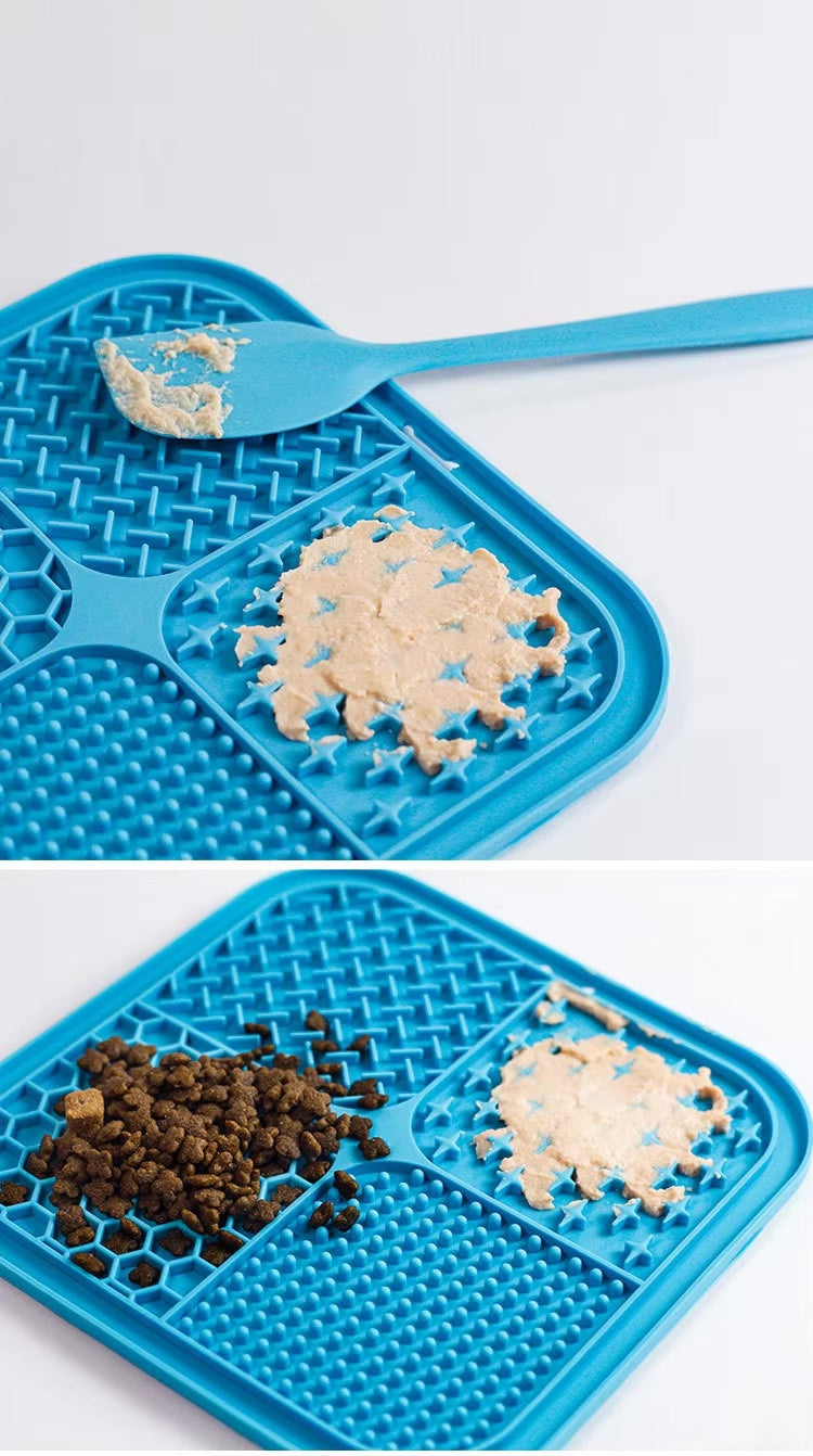 Silicone Cat & Dog Licking Mat with Suction Cups – Slow Feeder, Anti-Choking & Anxiety Relief