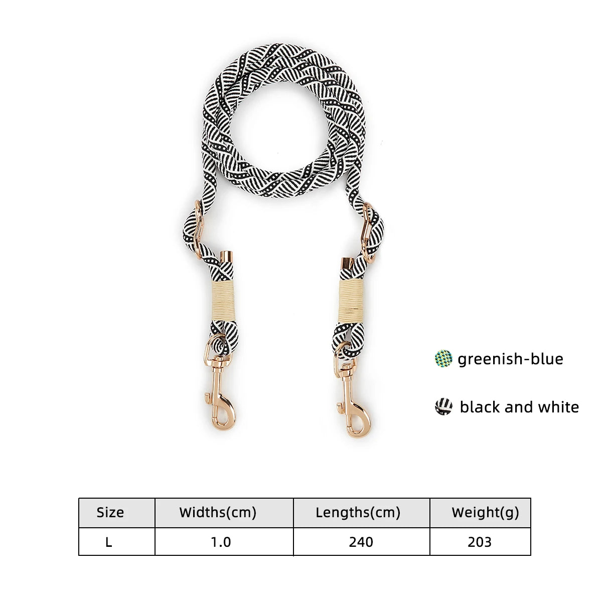 P Shape Rope Dog Leash – Durable Nylon Lead