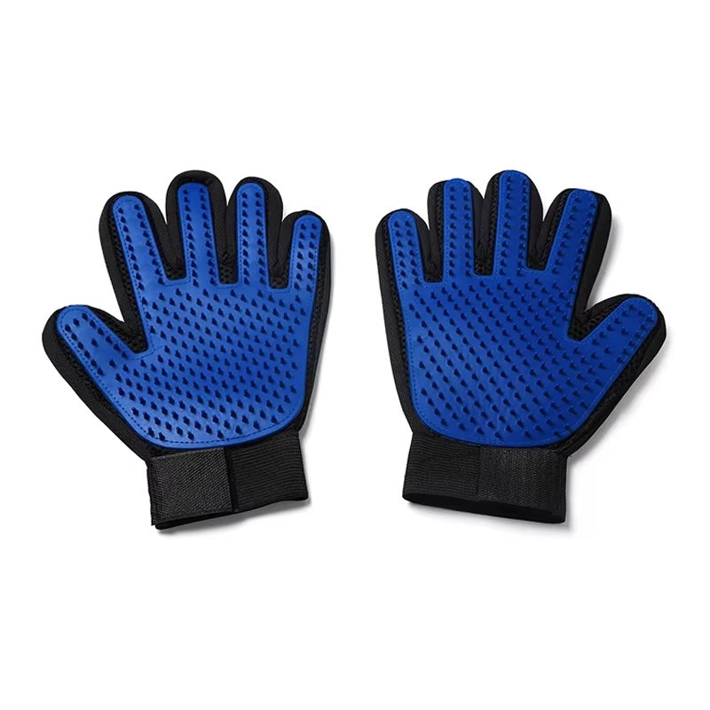 Silicone Pet Grooming Gloves – Gentle Massage & Shedding Control