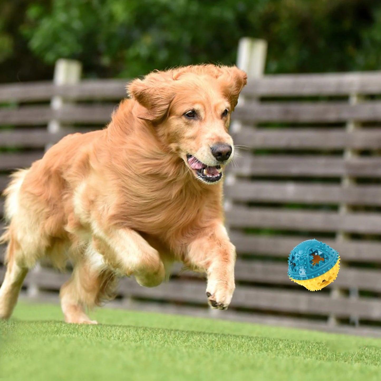 Interactive Dog Chew Toy – Treat Dispensing Ball for Teeth Cleaning