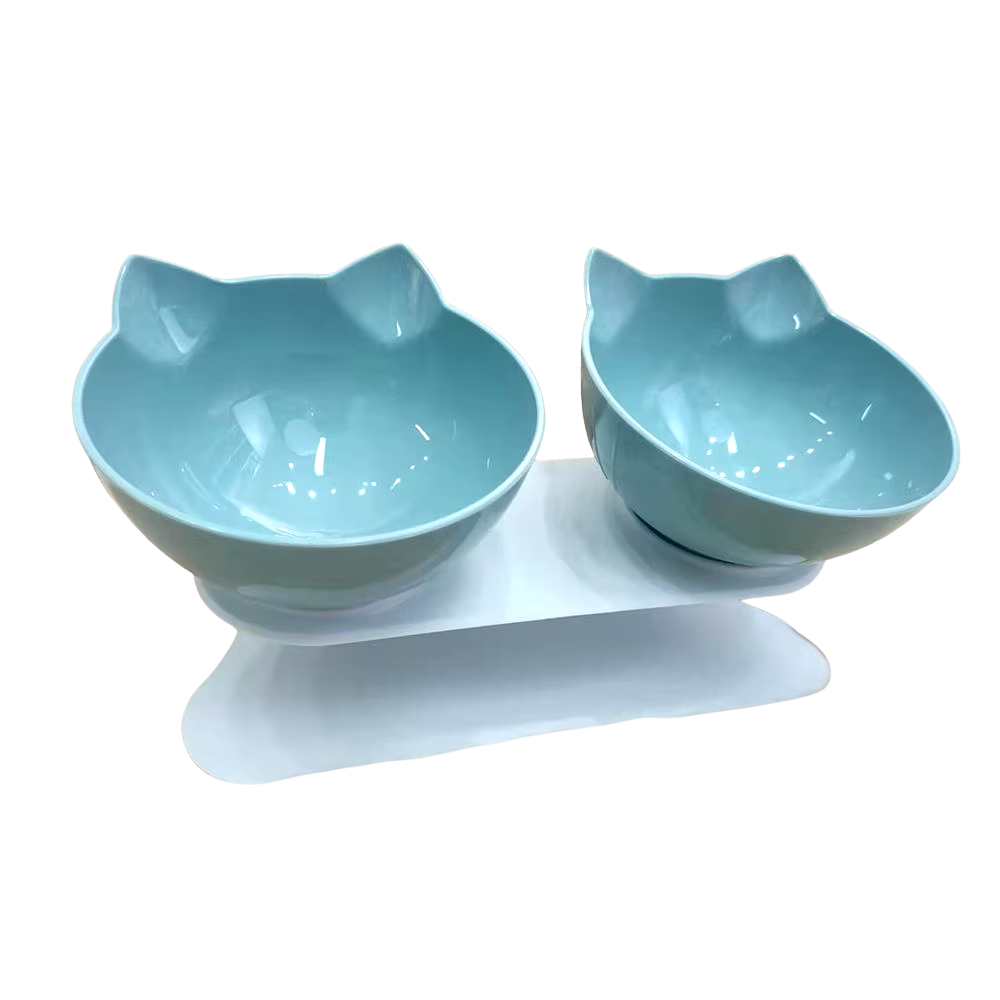 Non-Slip Cat Bowls with Stand
