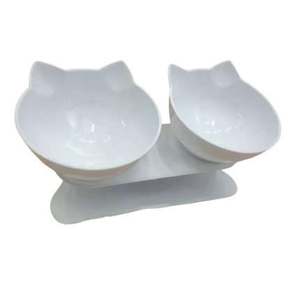 Non-Slip Cat Bowls with Stand