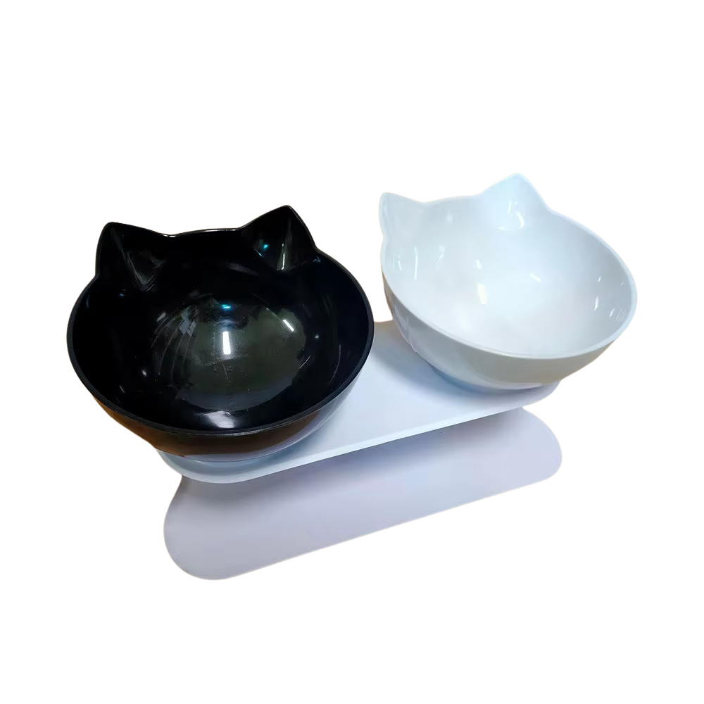 Non-Slip Cat Bowls with Stand