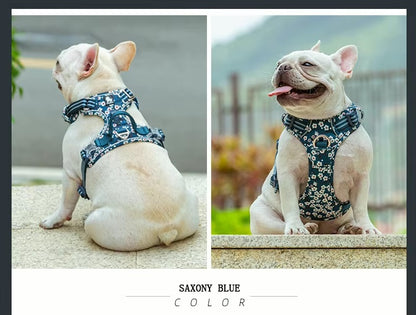 No-Pull Reflective Pet Harness Floral Edition