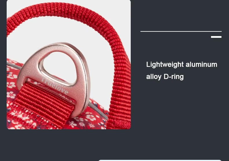 No-Pull Reflective Pet Harness Floral Edition