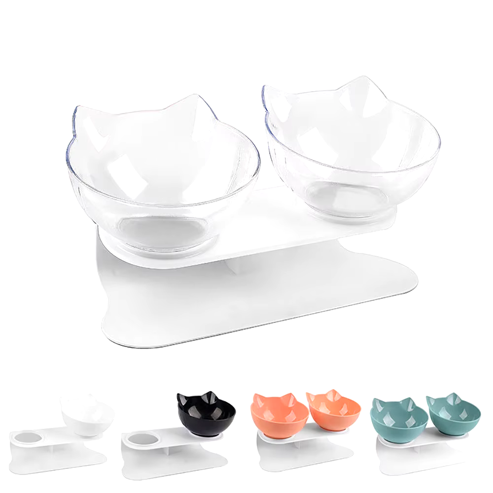 Non-Slip Cat Bowls with Stand