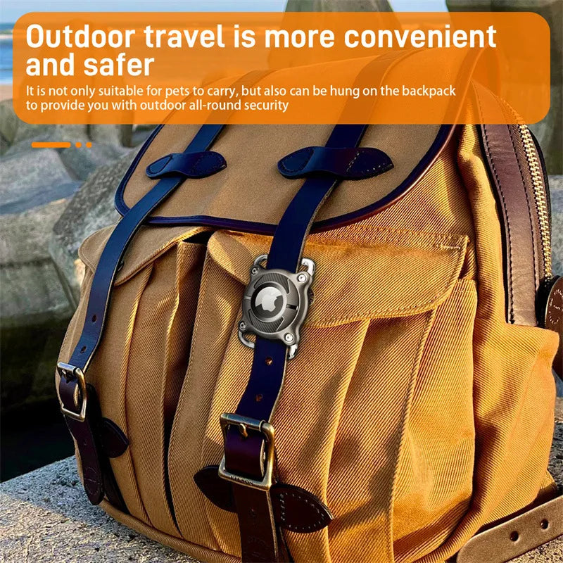 Waterproof Airtag Dog Collar Holder – Ultralight, Fully Sealed Metal Case, Removable for Apple AirTag (Excludes AirTag)