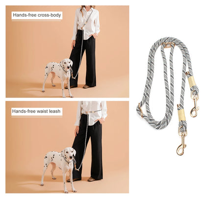 P Shape Rope Dog Leash – Durable Nylon Lead 