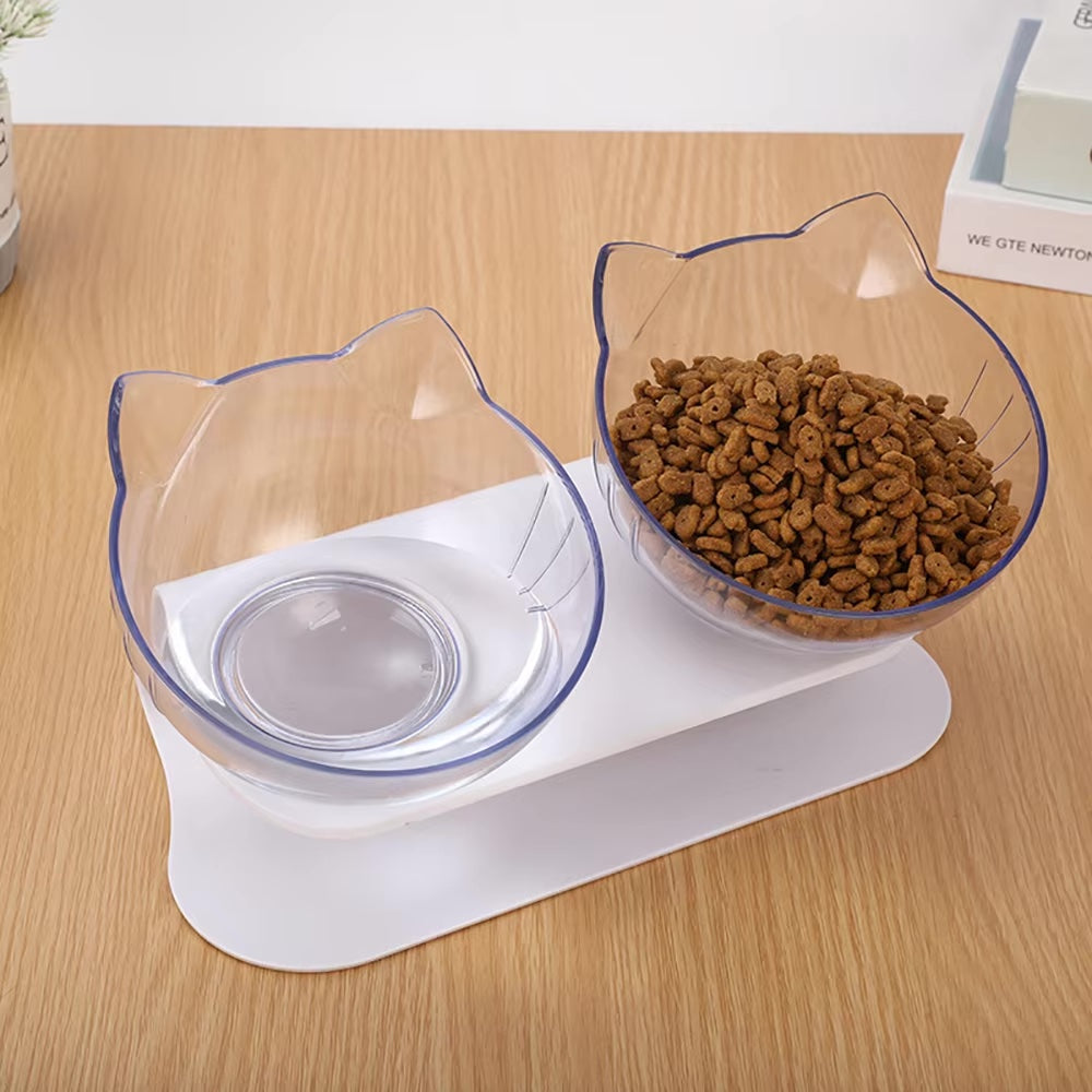 Non-Slip Cat Bowls with Stand