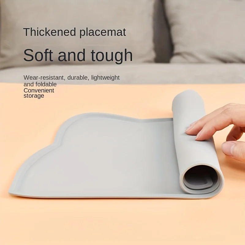 Silicone Pet Feeding Mat for Dogs & Cats | Waterproof with Raised Edge, Non-Slip Placemat