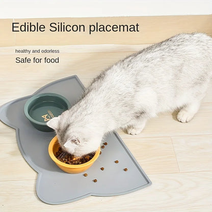 Silicone Pet Feeding Mat for Dogs & Cats | Waterproof with Raised Edge, Non-Slip Placemat
