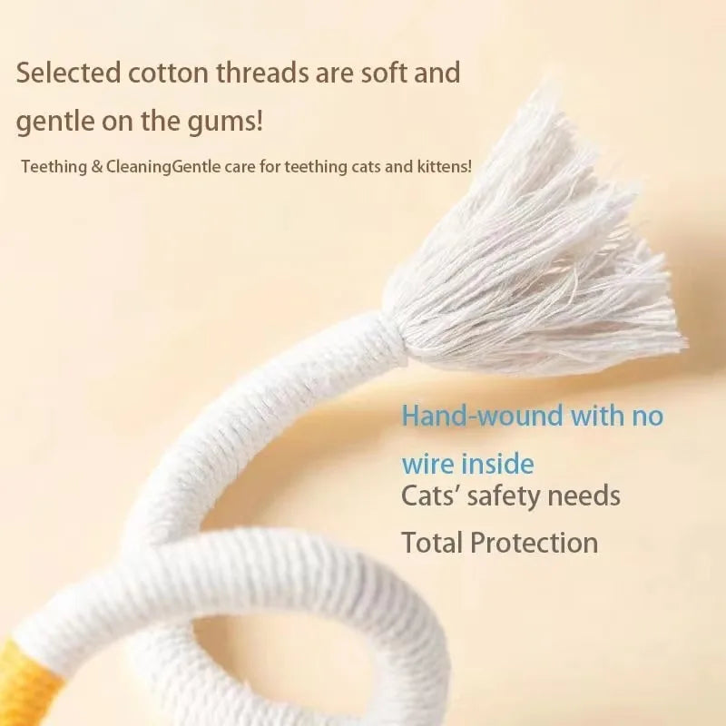 Durable Cat Scratcher Rope Toy – Cotton Rope, Bite-Resistant Chew & Scratch Puzzle, Cute Shape, Furniture Protector