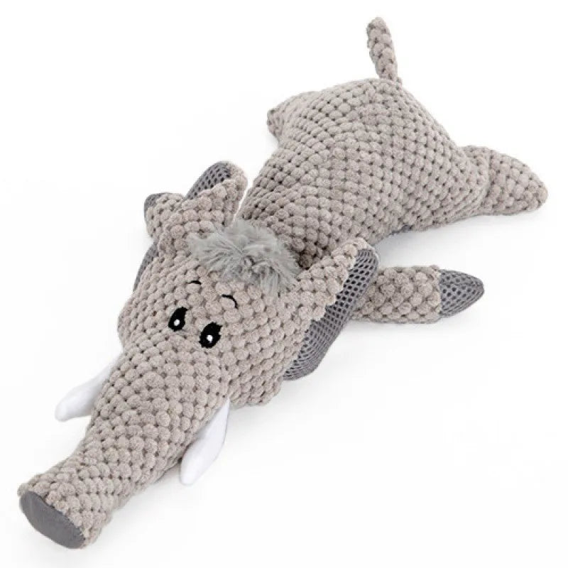 Durable Squeaky Dog Plush Chew Toy – Soft Fleece, Cute Stuffed Pet Molar Toy, Dog Accessories