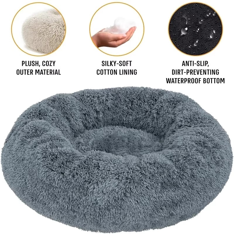 Super Soft Plush Donut Bed