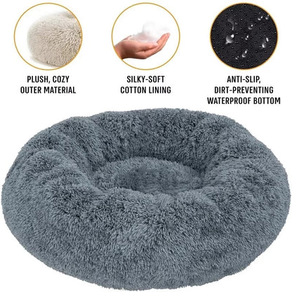 Super Soft Plush Donut Bed