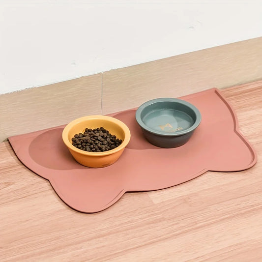 Silicone Pet Feeding Mat for Dogs & Cats | Waterproof with Raised Edge, Non-Slip Placemat