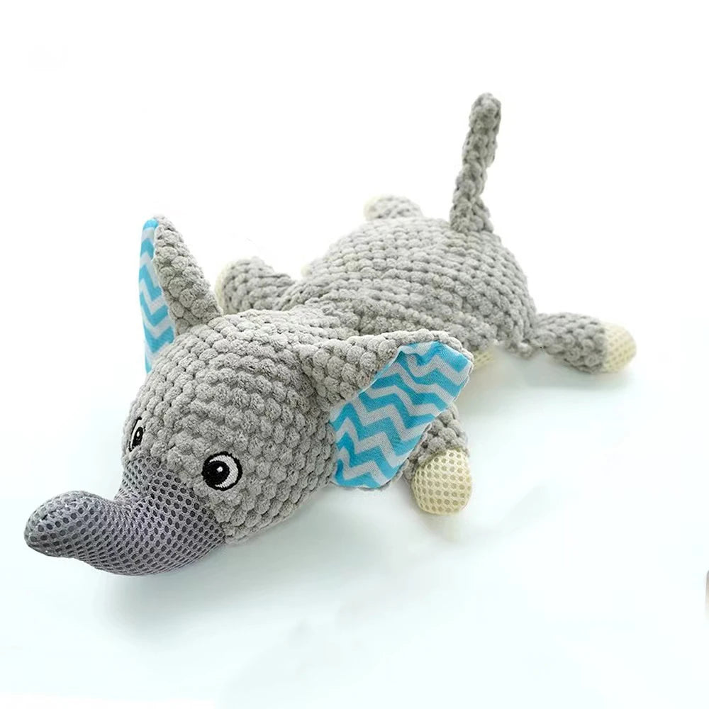 Durable Squeaky Dog Plush Chew Toy – Soft Fleece, Cute Stuffed Pet Molar Toy, Dog Accessories