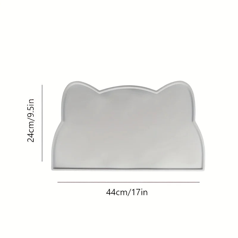 Silicone Pet Feeding Mat for Dogs & Cats | Waterproof with Raised Edge, Non-Slip Placemat
