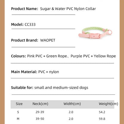 Candy Style Handmade Nylon Webbing Dog Collar 