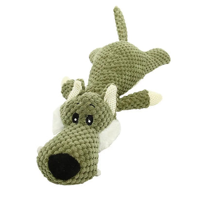 Durable Squeaky Dog Plush Chew Toy – Soft Fleece, Cute Stuffed Pet Molar Toy, Dog Accessories