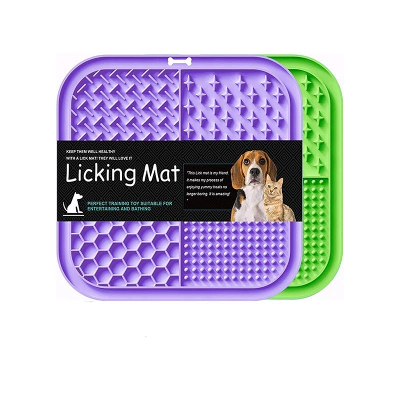 Silicone Dog Licking Mat with Suction Cups – Slow Feeder, Anti-Choking & Anxiety Relief