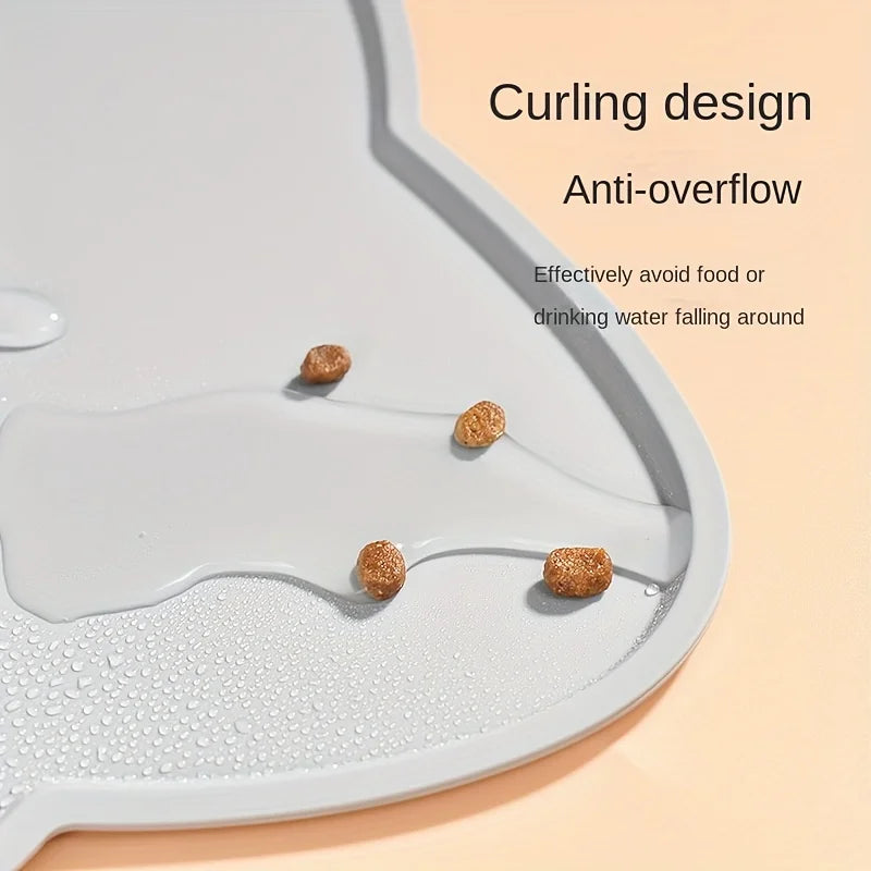 Silicone Pet Feeding Mat for Dogs & Cats | Waterproof with Raised Edge, Non-Slip Placemat