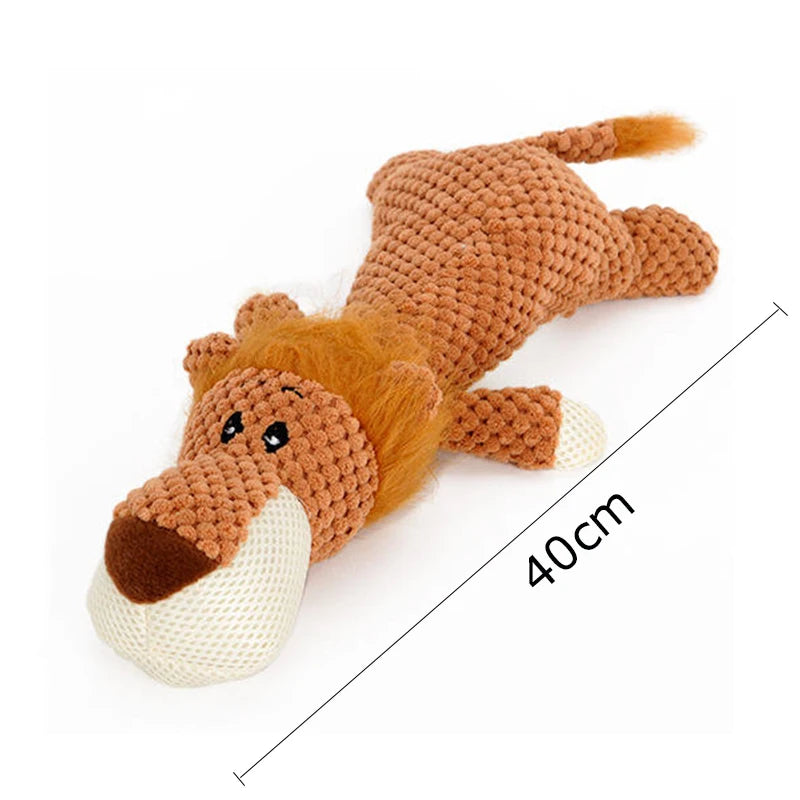 Durable Squeaky Dog Plush Chew Toy – Soft Fleece, Cute Stuffed Pet Molar Toy, Dog Accessories