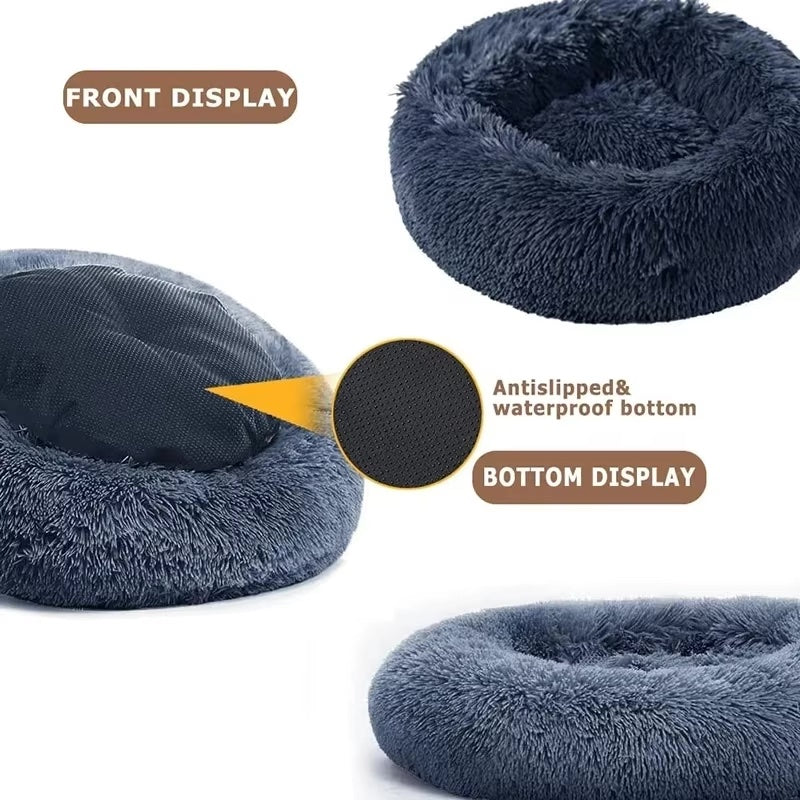 Super Soft Plush Donut Bed