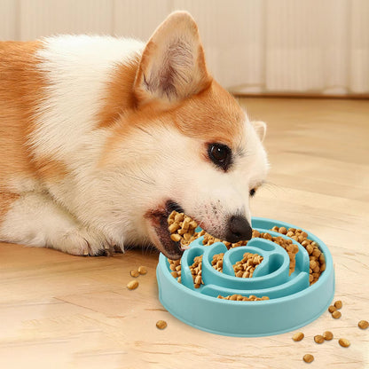 Pet Slow Feeder Bowl – Fun, Non-Slip Dish for Dogs & Puppies