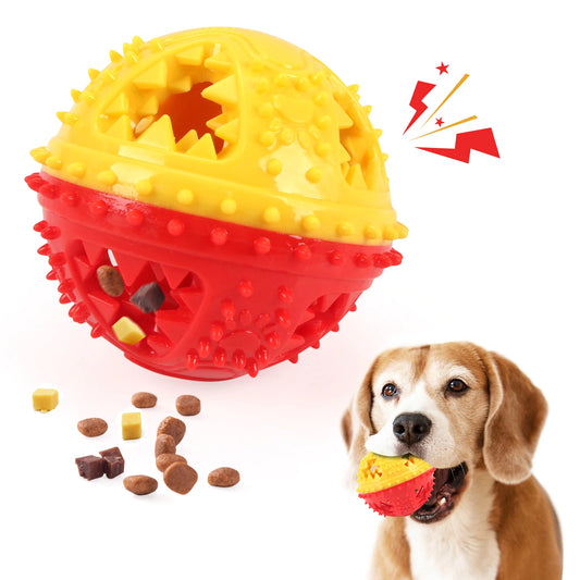 Interactive Dog Chew Toy – Treat Dispensing Ball for Teeth Cleaning