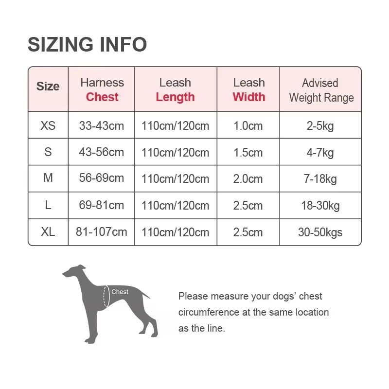 All-In-One Reflective Dog HarnessPet Harness+Leash Set 